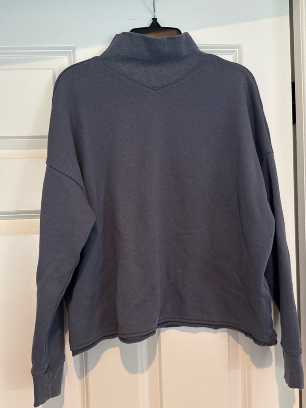 Madewell Cozy Slate Gray Mock Neck Pullover